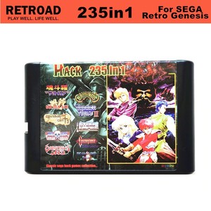 2G Memory Game Card 235 in 1 Battery Save for Sega Genesis Mega drive Video Game