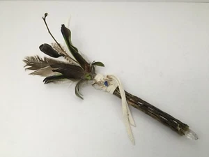 Handmade Feather Fetish With Crystal - Picture 1 of 12