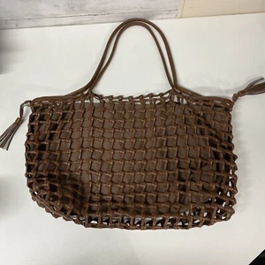 Bolso de Mano Anthropologie Tejido Anudado Marrón - Imagen 1 de 9
