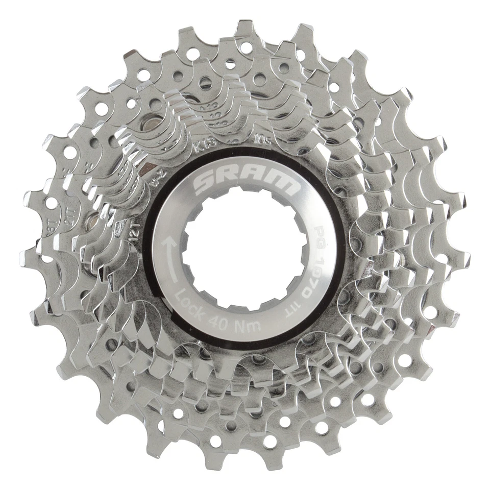 Cassette de bicicleta S RAM PG1070 10 velocidades, 11-23T, plateado 00.2418.035.000 Foto 1 de 1