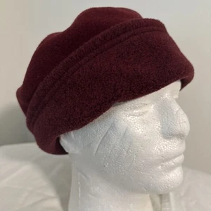 L.L Bean WindPro WOMENS MEDIUM Garnet Fleece Winter Ski Hat - Picture 1 of 5