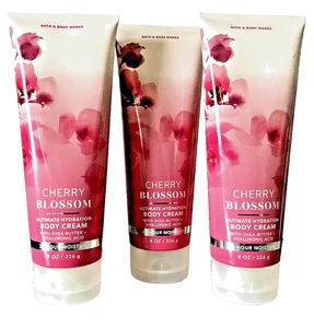 CHERRY BLOSSOM Ultimate Hydration Body Creams set / lot x 3 Bath Body Works NEW - Picture 1 of 3