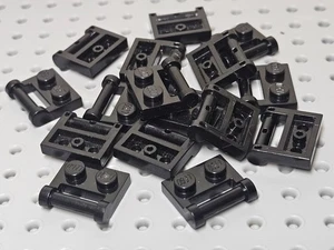 Lego Platte mit Griff (randgerichtete Brücken) 1x2 [48336] schwarz x16 - Bild 1 von 5