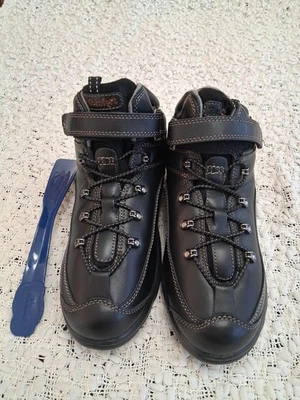 Dr Comfort 2510 Hombres 9.5 W Cuero Negro Botines Diabéticos Ortopédicos Nuevos Foto 1 de 4