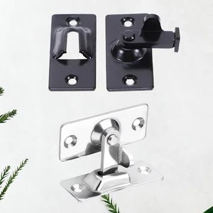 2Pcs Stainless Steel Door Latch Bolt Security Lock Black Silver - Bild 1 von 11