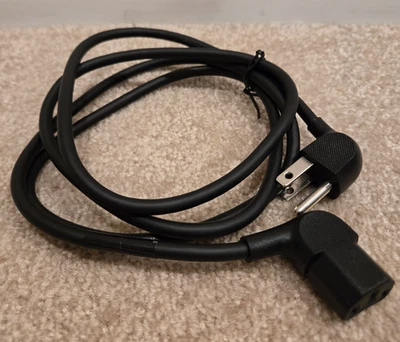 Samsung 3903-001086 Dual Right Angle Power Cord USA,3P-F,125V,10A,BLK,L150 - Image 1 of 4