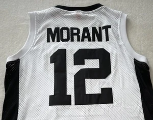 Ja Morant Men’s Large Highscool Jersey Knights By Headgear Classics White/Black - Picture 1 of 6