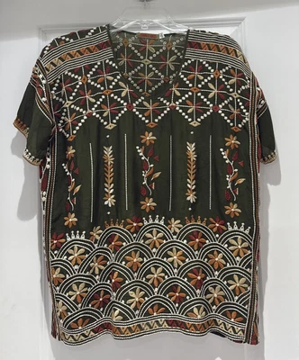 🌼Hermosa Blusa Johnny Was XS (de gran tamaño) Aubrey Bordada Usada en Excelente Condición Foto 1 de 4