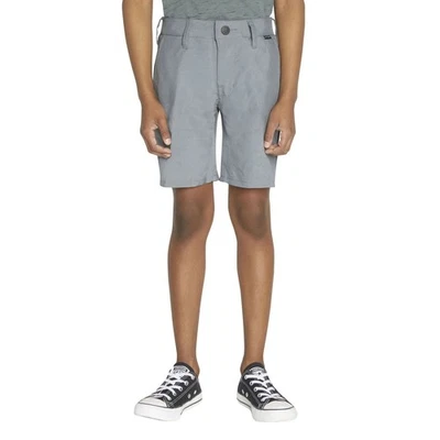Hurley Boy's Cool Gray Regular Fit H2O-Dri Walk Shorts with Stretch - Size: 18 - Image 1 of 4