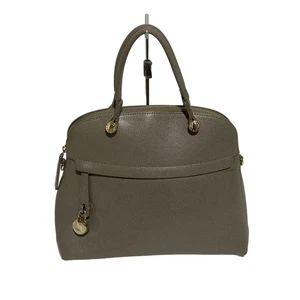 Auth FURLA Piper - Gray Leather Handbag - Picture 1 of 8