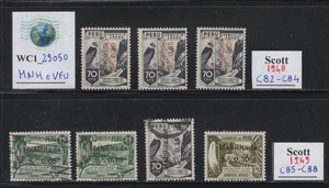 WC1_29050. PERU'. Pair of 1948 & 1959 sets. Sc. C82-C84,C85-C88. Used - Picture 1 of 1