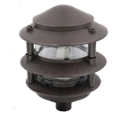 THOMAS & BETTS K330BR 3-TIER PAGODA OUTDOOR LANDSCAPE LIGHT, 120V, BRONZE - Image 1 of 4