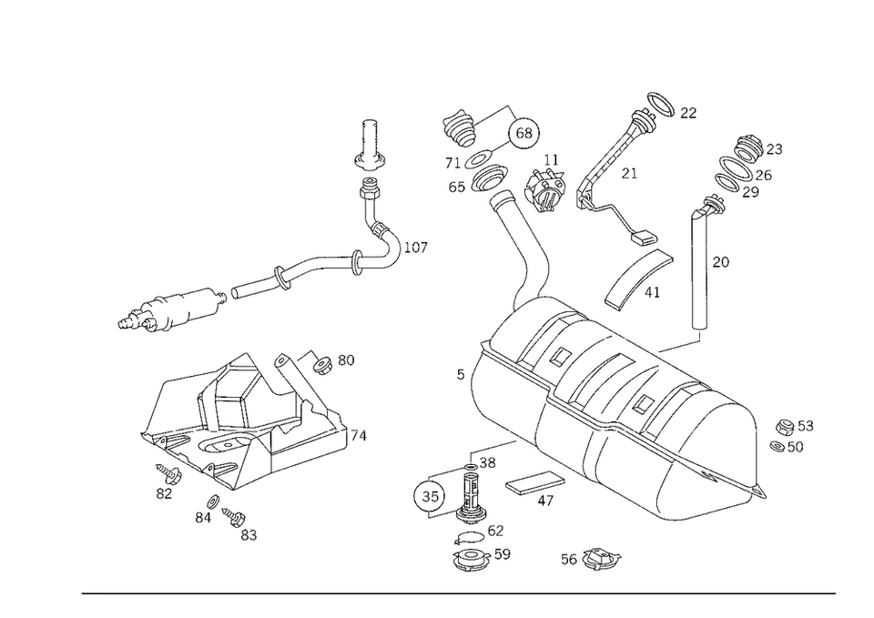 Genuine Mercedes-Benz Hose 202-476-67-26 - Image 1 of 1