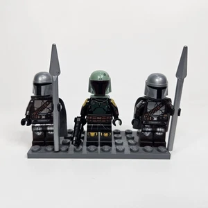 Lego Starwars Boba Fett Minifigure With 2 Mandalorian Guards Lot - Picture 1 of 3