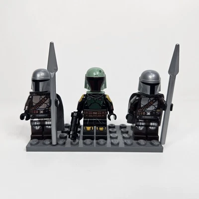 Lego Starwars Boba Fett Minifigure With 2 Mandalorian Guards Lot - Image 1 of 3