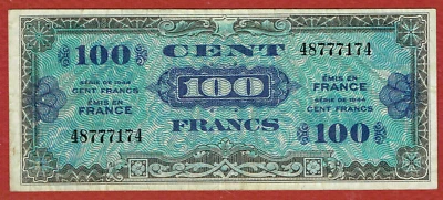 Moneda militar aliada 1944 100 francos (elige #118a) CH EN MUY BUEN ESTADO Foto 1 de 2