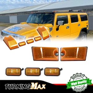 5PC Amber Lens LED Cab Roof Marker Lights For 03-09 Hummer H2 SUT Clearance Lamp - Picture 1 of 12