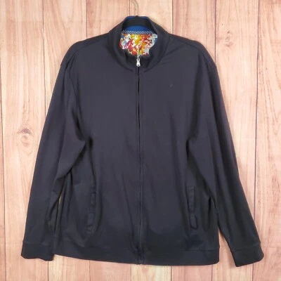 Sudadera Robert Graham Para Hombre Cremallera Completa Talla XL Negra Calce Clásico  Foto 1 de 4