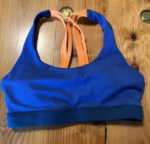 Zyia Active Double Strap Light N Tight BH Damen S Blau Neon Orange Sport - Bild 1 von 4