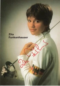 Zita Funkenhauser - Fechten - signierte Autogrammkarte - Picture 1 of 1