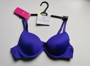 M&S B By Boutique, Ameli Wired Plunge Bra, Bright Purple, Various size