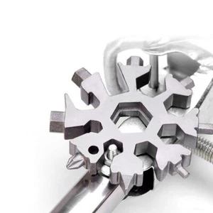 Llave llave hexagonal multifunción 18 en 1 copo de nieve herramientas de supervivencia - Imagen 1 de 10