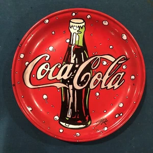 STEVE KAUFMAN ALL original Coca Cola painting drawing SIGNED COA Plate Coke - Picture 1 of 9