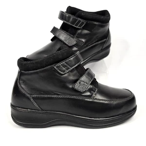 Orthofeet Tivoli 881 Diabetic Orthotic Black Leather Shoes Women's Size 10(2E) - Picture 1 of 9