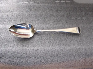 1806 GEORGE III  STERLING SILVER SERVING SPOON  E. WIGAN LONDON - Picture 1 of 5