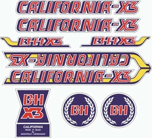 STAR SAM® KIT ADHESIVOS BH CALIFORNIA X3 CLASSIC MOTORBIKE STICKERS ADHESIVOS - Imagen 1 de 1