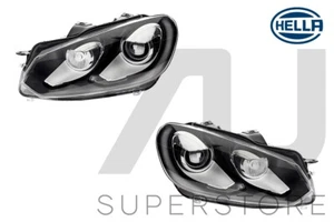 HELLA Set Pair LH+RH Head Lamp For Volkswagen VW Golf 2009~2013 Series 6 - Picture 1 of 3