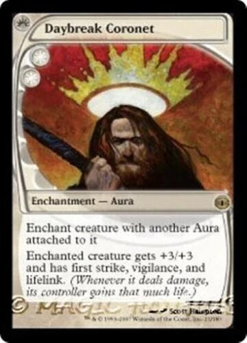 DAYBREAK CORONET Future Sight MTG White Enchantment — Aura RARE - Image 1 of 1