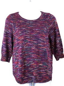 3/4 Sleeve Round Neck Sweater Studio Works Size 2X Multicolor NWT - Picture 1 of 9