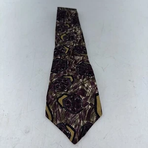 Damon Men's Tie Multicolored Geometric Tie All Silk - Picture 1 of 9