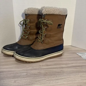 Sorel Men's 1964 Pac Nylon Waterproof Winter Boots Camel Brown/Black Sz US 11.5 - Picture 1 of 5