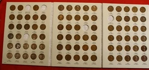 1909-1940 Lincoln Cent Harris Folder Book 84 Coins 5 missing nice Circulated LW2 - Picture 1 of 12