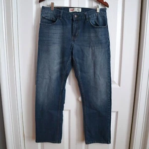Levi's 505 Regular Boys Husky Jeans 100% Cotton Medium Wash Denim Sz 12H 32"x27" - Picture 1 of 8
