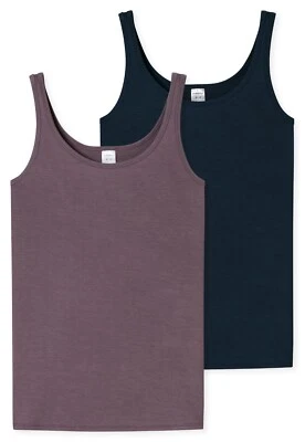 SCHIESSER Damen Trägertop 95/5 Unterhemd 2er Pack Gr 36-48 Shirts 0/0 Europa