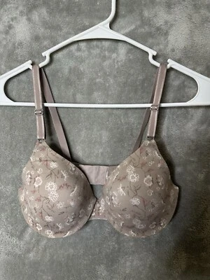 Warner’s Cloud 9 Bra Womens 34B Underwire Bra Floral T-shirt - Image 1 of 4