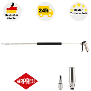 Ausblaspistole Druckluftpistole 120cm Luftpistole 6,3 bar Airpress 45028 2 Düsen - Bild 1 von 11