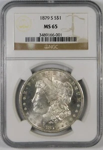 1879-S $1 Morgan Silver Dollar Coin NGC MS65 - Picture 1 of 2