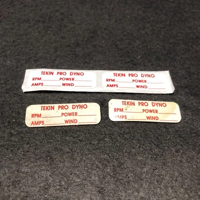 Vintage Tekin Pro Dyno Brushed Motor Stickers ESC Modified Rare Losi RC10T Reedy - Image 1 of 4