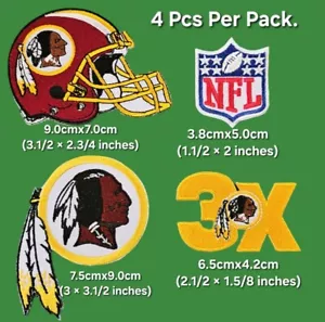 Washington🏈 NFL 4Pcs iron on, sewing Patches,decorate on (From Thai by USPS) - Picture 1 of 1
