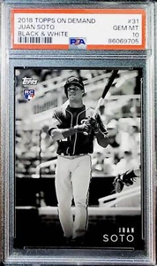 2018 Topps On Demand Black and White #31 Juan Soto RC Rookie PSA 10 GEM MINT - Picture 1 of 2
