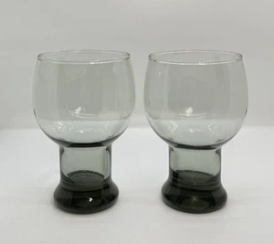 Vintage 60er Federal Glas Smoky Sundown Biergläser Weinbecher MCM Set 2 - Bild 1 von 3