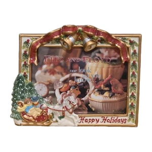 Fitz & Floyd Happy Holidays 5" x 7" Weihnachten Fotorahmen - Bild 1 von 5