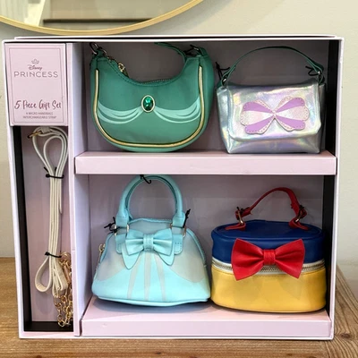 Auténtico Juego de 5 Micro Monederos Correa Intercambiable Princesa Disney ¡NUEVO! Foto 1 de 4