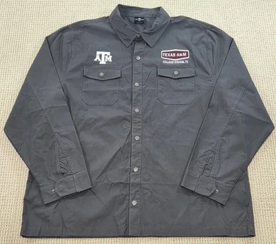 Colosseum Mens Size XXXL Gray Texas A&M Aggies Button Up Shirt - Image 1 of 4