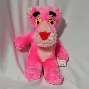 1980 Pink Panther Stuffed Plush Toy 11" Mighty Star VTG Tag Hanger Attached - Picture 1 of 7
