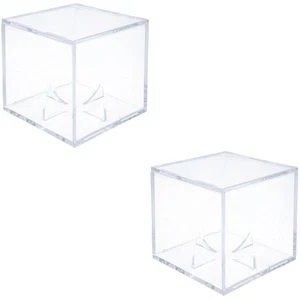 Gabinete de viaje transparente con soporte para bolas de béisbol con caja de exhibición transparente de 2 unidades - Imagen 1 de 12